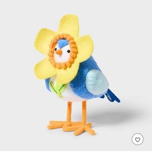 2026 Spritz Blue and Yellow Plush Bird with Flower